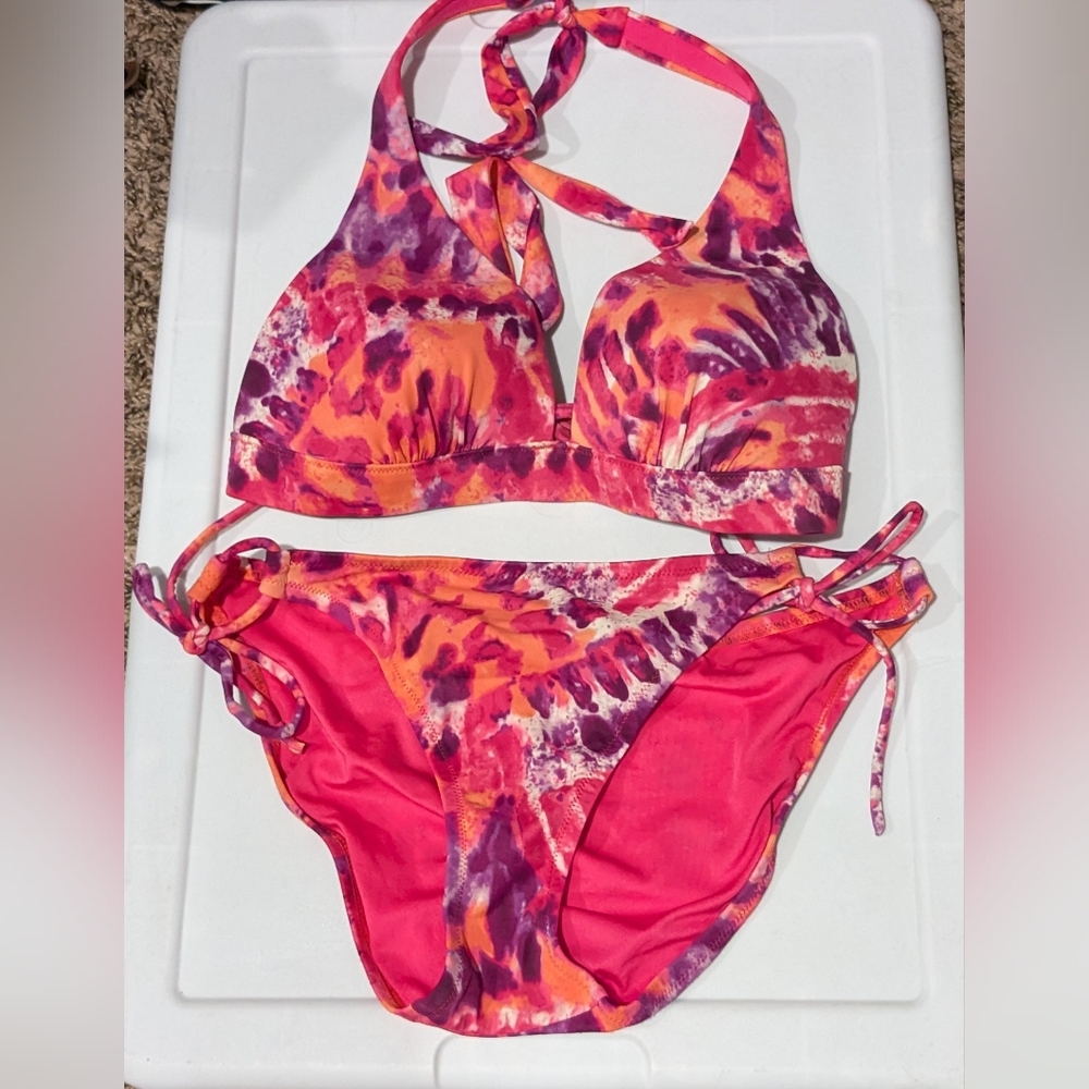 Victoria's Secret Tie-Dye Bikini Top L, Bottom M